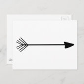 トライバル矢印独身のアートブラック矢印カスタムカラー ポストカード (正面/裏面)