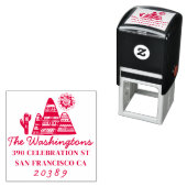 トライバル砂漠スケッチファミリーネーム差出人住所 セルフインキングスタンプ (インサイチュ)