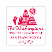 トライバル砂漠スケッチファミリーネーム差出人住所 セルフインキングスタンプ (デザイン)