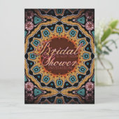 トライバル素朴スパークルブライダルシャワー招待状 招待状 (スタンド正面)