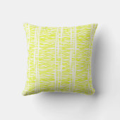 トライバル織り明るい黄色の緑の装飾用クッション クッション (裏面)