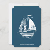 トライバル航海のボートホイールバースデーパーティー招待状 招待状 (裏面)