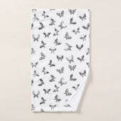 トライバル蝶バスルーム用タオルセット バスタオルセット (ハンドタオル)