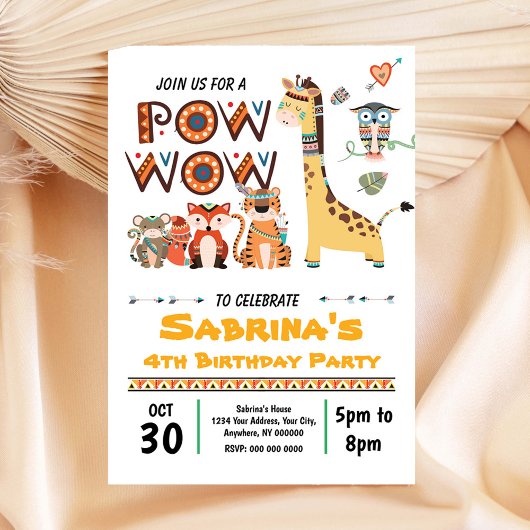 トライバル誕生日招待状 招待状