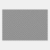 トライバル迷路グレースケールラッピング紙シート ラッピングペーパーシート (正面)