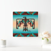 トライバル雷鳥の壁時計 スクエア壁時計 (ホーム)