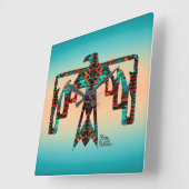 トライバル雷鳥の壁時計 スクエア壁時計 (傾斜)