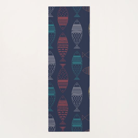 トライバル魚 ヨガマット (裏面)