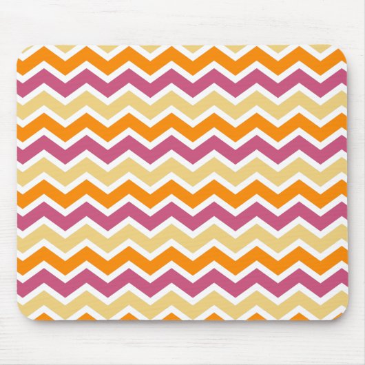 トライバル鮮やかジグザグ マウスパッド (正面)