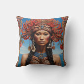 トライバル鮮やかフュージョン・アート クッション (裏面)