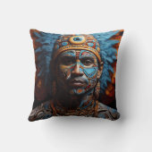 トライバル鮮やかフュージョン・アート クッション (裏面)