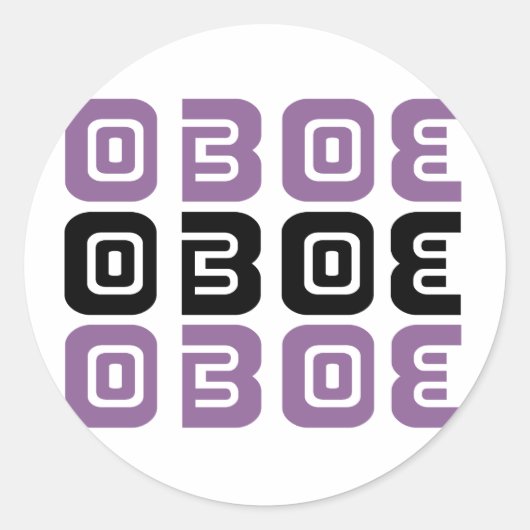 トライバル・オボエ音楽 ラウンドシール (正面)