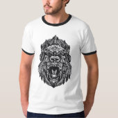 トライバル ゴリラ Tシャツ (正面)