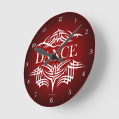 トライバル・ダンス・ラウンド・クロック ラウンド壁時計 (傾斜)