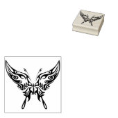 トライバル・バタフライ抽象芸術・アート・スタンプ ラバースタンプ (押印)