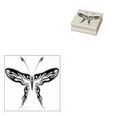 トライバル・バタフライ抽象芸術・アート・スタンプ ラバースタンプ (押印)