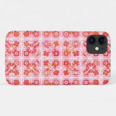 トライバル・バティック - ストロベリーピンクとレッド Case-Mate iPhoneケース (裏面(横))