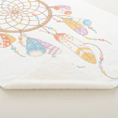 トライバル・ボホ・ドリームキャッチャー シェルパブランケット (3/4)