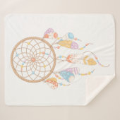 トライバル・ボホ・ドリームキャッチャー シェルパブランケット (正面(横))