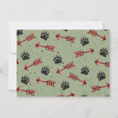 トライバル・ボホ・ベア・誕生日・ワイルド・ワン！ 招待状 (裏面)