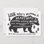 トライバル・ボホ・ベア・誕生日・ワイルド・ワン！ 招待状 (正面)