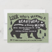 トライバル・ボホ・ベア・誕生日・ワイルド・ワン！ 招待状 (正面)