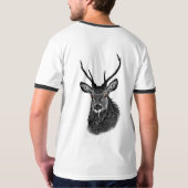 トライバル・マンダラ・シカ柄タンクトップ Tシャツ (裏面)