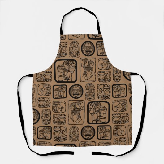トライバルMAYA古代マスクパターン1 エプロン (正面)