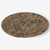 トライバルMAYA古代マスクパターン1 ペーパープレート (アングル)