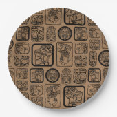 トライバルMAYA古代マスクパターン1 ペーパープレート (正面)