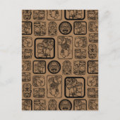 トライバルMAYA古代マスクパターン1 ポストカード (正面)