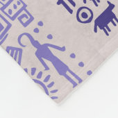 トライバルMAYA古代マスクパターン5 フリースブランケット (角)