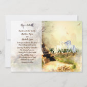 トライバルTipiと愛の馬Boho Teepee 結婚の 招待状 (裏面)