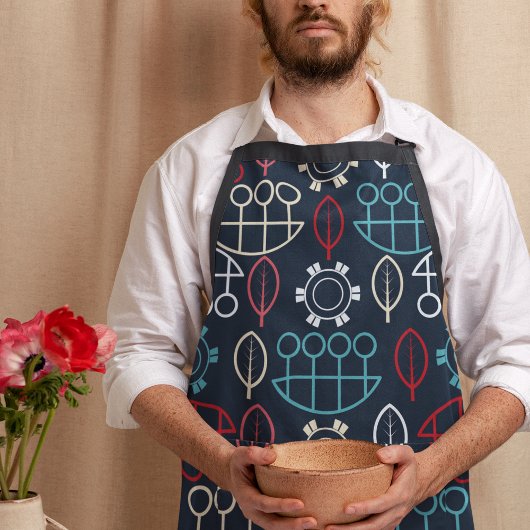 トライバ伝統的ル・パターン・アート エプロン