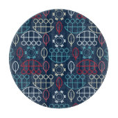 トライバ伝統的ル・パターン・アート カッティングボード (正面)