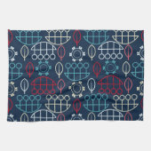 トライバ伝統的ル・パターン・アート キッチンタオル (横)