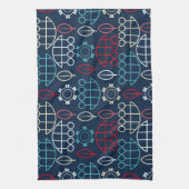 トライバ伝統的ル・パターン・アート キッチンタオル (縦)