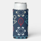 トライバ伝統的ル・パターン・アート スリム缶クーラー (Seltzer正面)