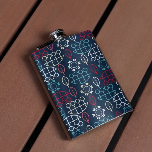 トライバ伝統的ル・パターン・アート フラスク