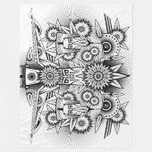 トライバ芸術的ルデザイン フリースブランケット (正面)