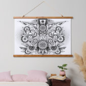 トライバ芸術的ルデザイン 吊り下げ型タペストリー (寝室)