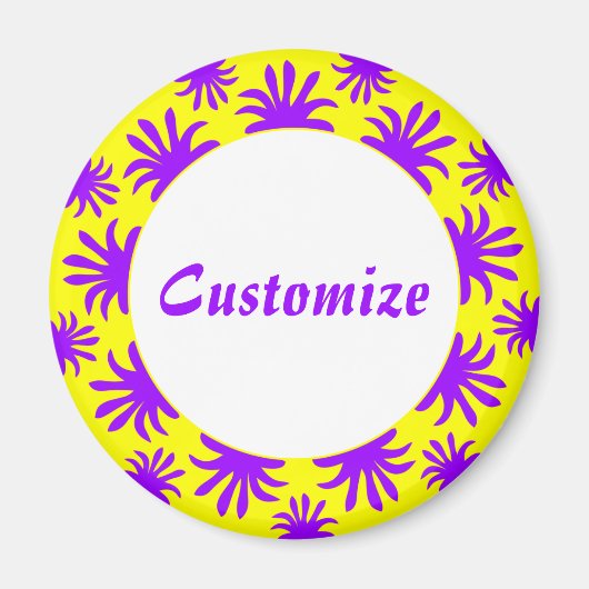 トライフィズテンプレート午後 – 黄 マグネット (正面)