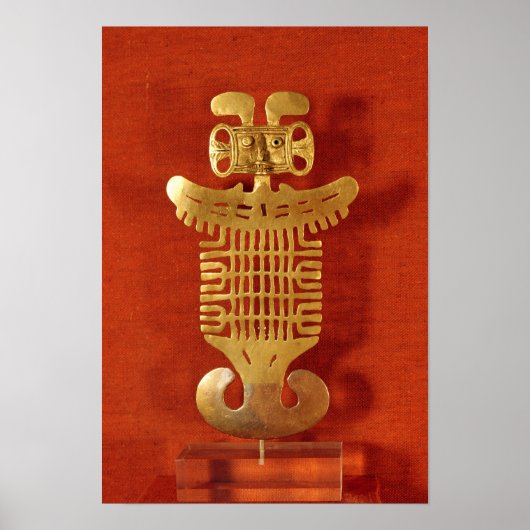 トライマオーナメントの人の頭の型枠 ポスター (正面)