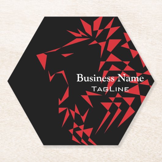 トライムローライオン無地の紙コースター ペーパーコースター (正面)