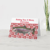 トラウおもしろい魚釣りプンクリスマスフェスティバルカスタム シーズンカード (正面)