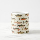 トラウガロレクリーム魚釣り コーヒーマグカップ (中央)