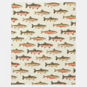 トラウガロレクリーム フリースブランケット (正面)