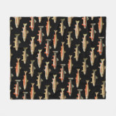 トラウガロレブラック フリースブランケット (正面(横))