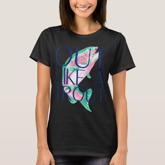 トラウトのように外に出る Tシャツ (正面)