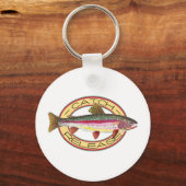 トラウトのキャッチ&リリース魚釣り キーホルダー (正面)